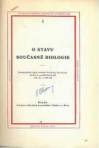 O stavu současné biologie