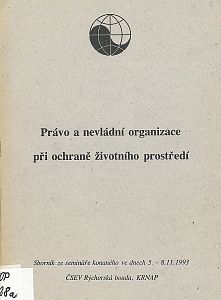 Právo a nevládní organizace při ochraně životního prostředí