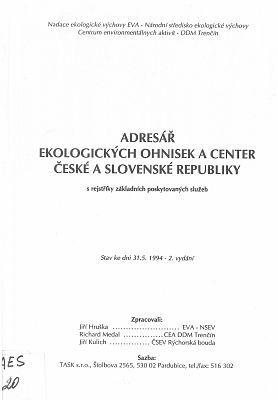 Adresář ekologických ohnisek a center České a Slovenské republiky