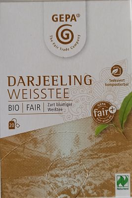 Bio bílý čaj DArjeeling porc 20x2g
