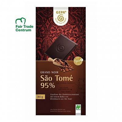 Bio hořká čokoláda 95% Sao Tomé GEPA