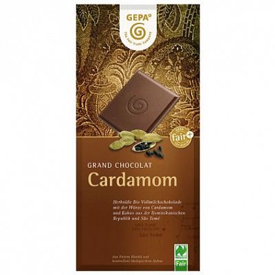 Bio mléčná čokoláda s Cardamomem 100g
