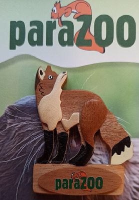 Dřevěná magnetka Liška paraZOO
