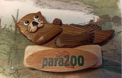 Dřevěná magnetka Vydra paraZOO