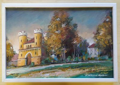 Obraz Stanislava Příhody "U Vlašimské brány" 40x60 cm