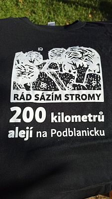 Triko Rád sázím stromy - 200 km alejí - černé 3XL pánské 